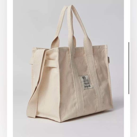 Urban Outfitters - BDG Serena Canvas Tote Bag - One Size - Black & White - Picture 6 of 11